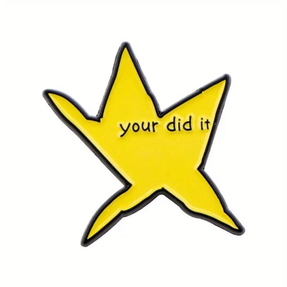 Gold Star “Your did it” enamel pin - Picture 1 of 4
